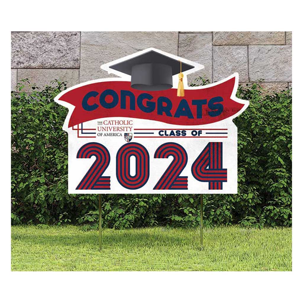 18x24 Congrats Graduation Lawn Sign The Catholic University of America Cardinals