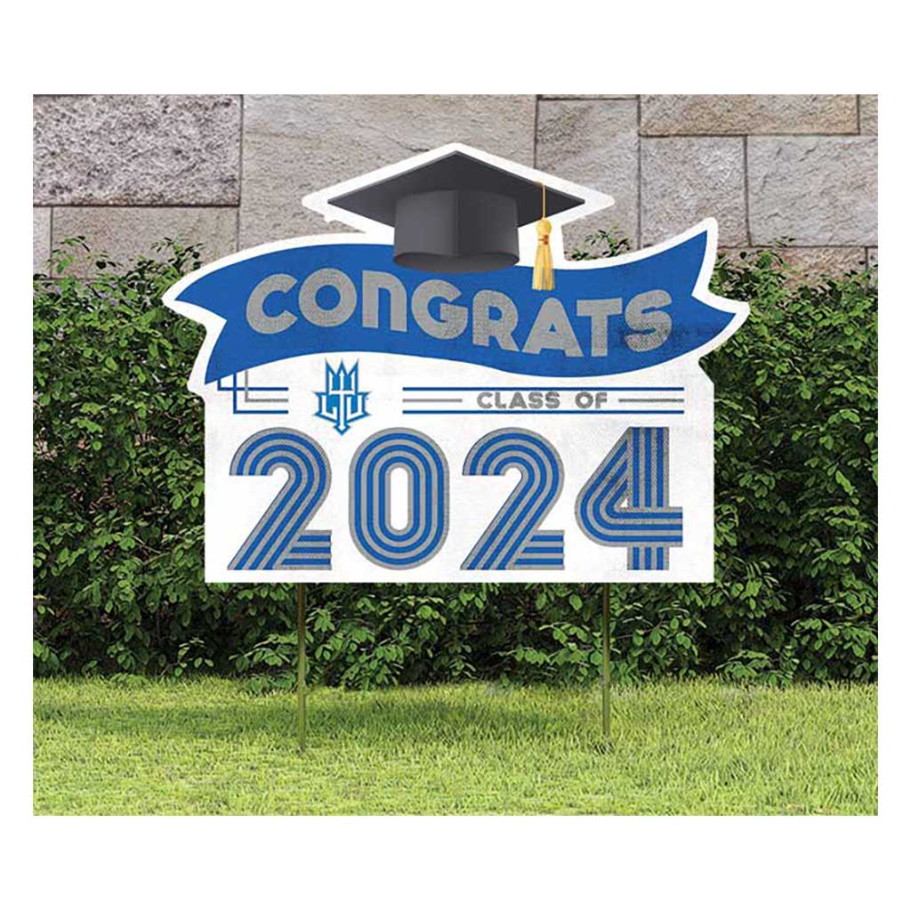 18x24 Congrats Graduation Lawn Sign Lawrence Technological University Blue Devils