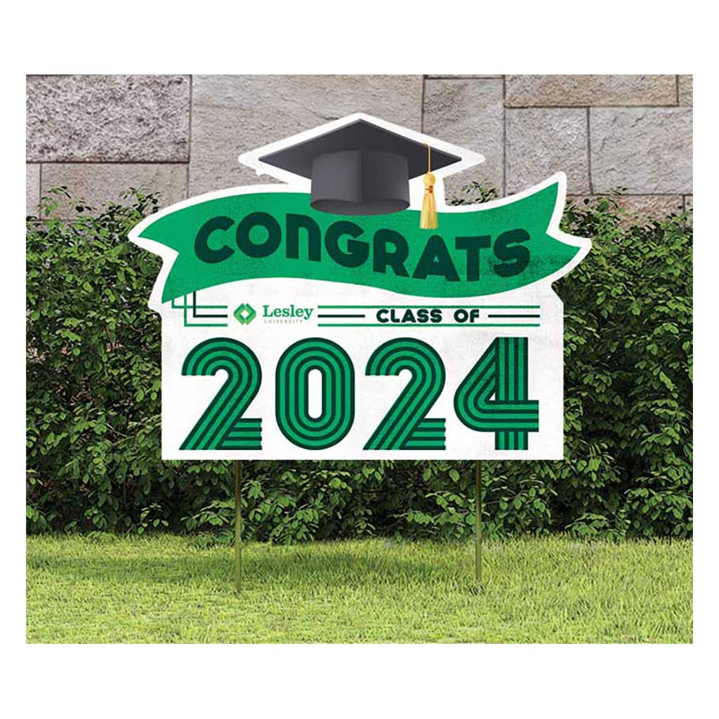 18x24 Congrats Graduation Lawn Sign Lesley University Lynx