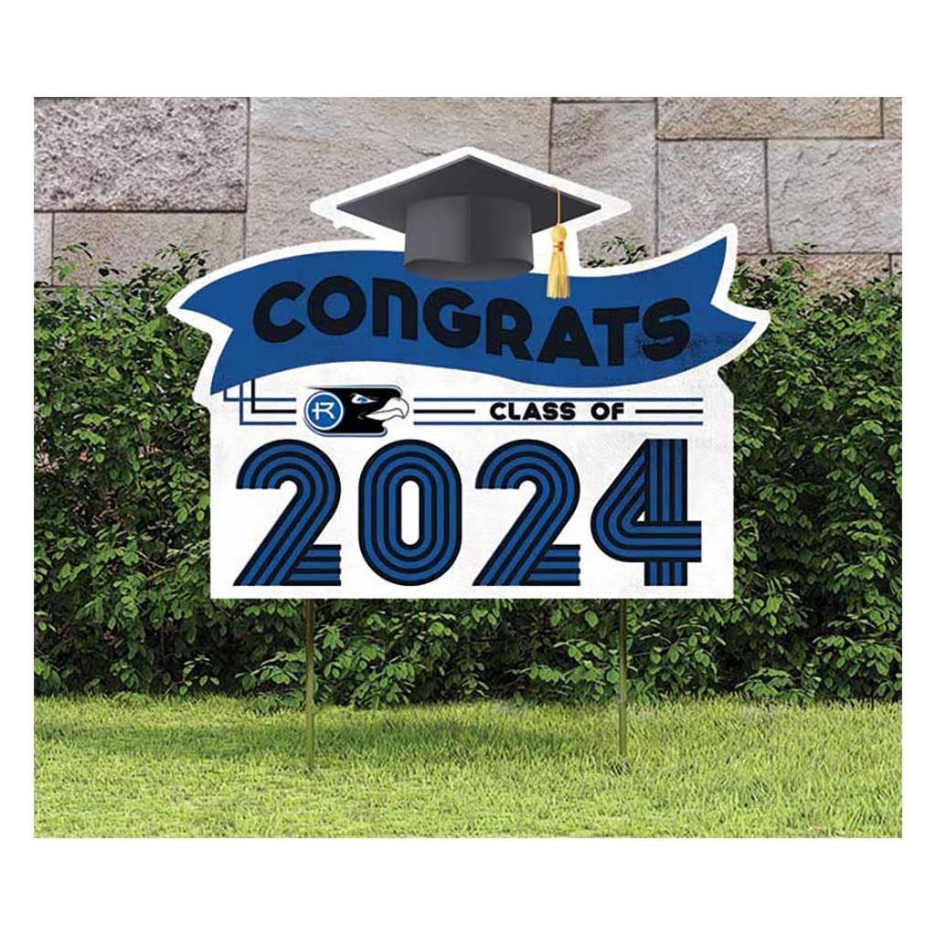 18x24 Congrats Graduation Lawn Sign Rockhurst University Hawks