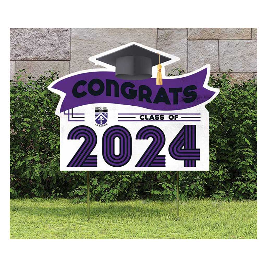 18x24 Congrats Graduation Lawn Sign Spring Hill College Badgers