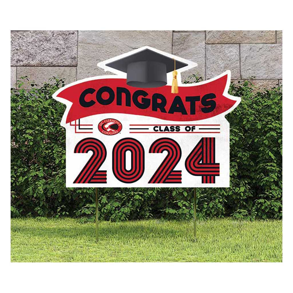 18x24 Congrats Graduation Lawn Sign University of Cincinnati Clermont Cougars