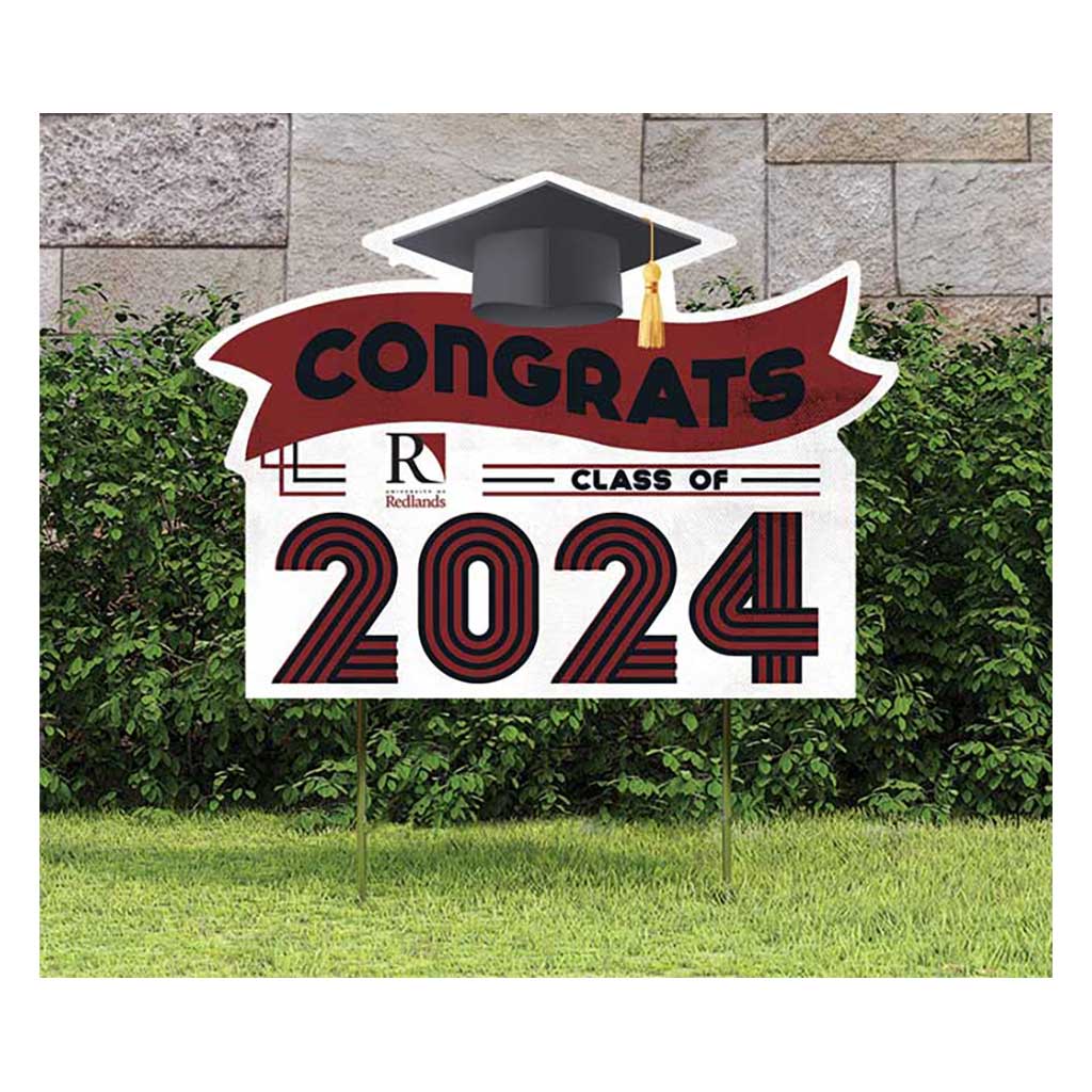18x24 Congrats Graduation Lawn Sign University of Redlands Bulldogs