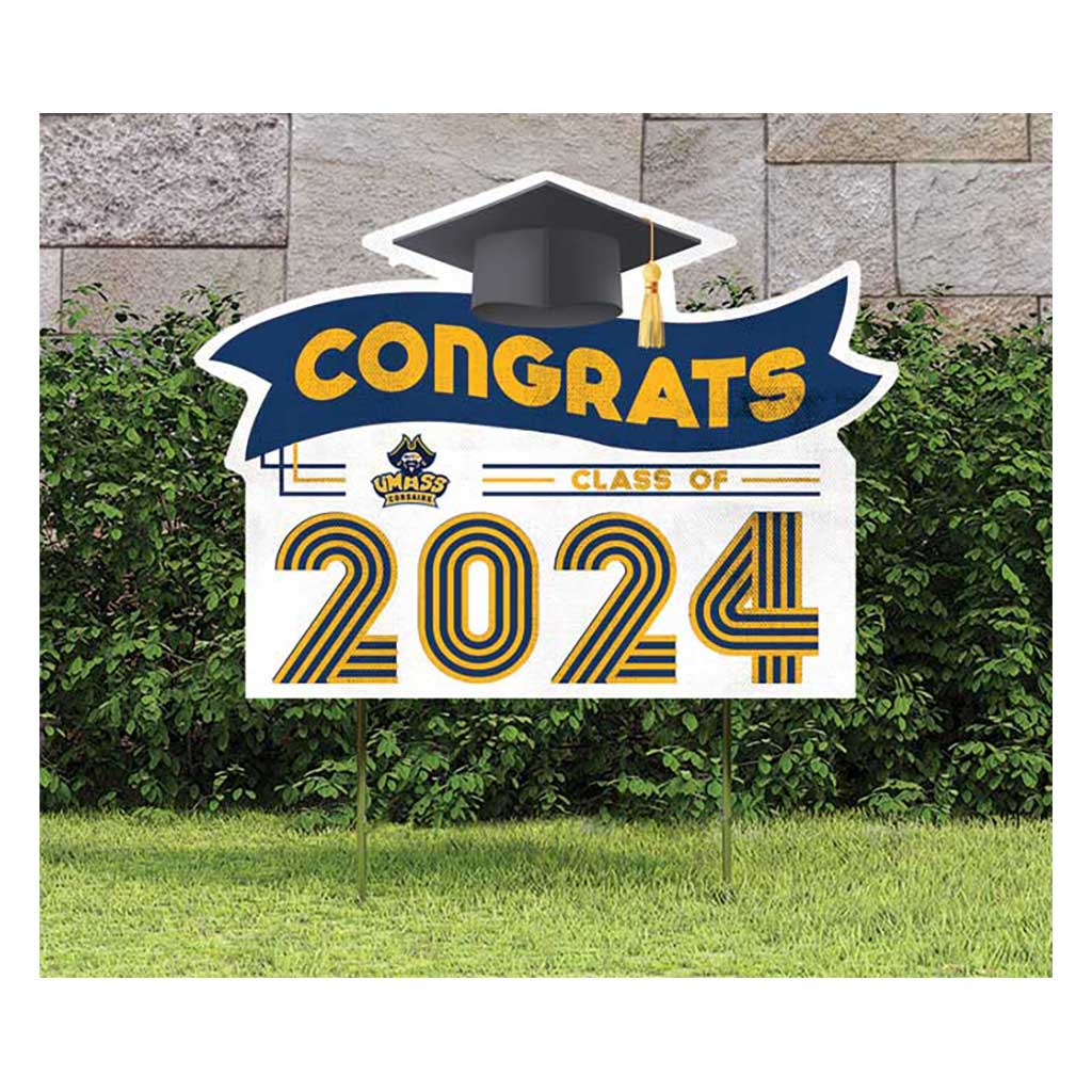 18x24 Congrats Graduation Lawn Sign UMASS Dartmouth Corsairs