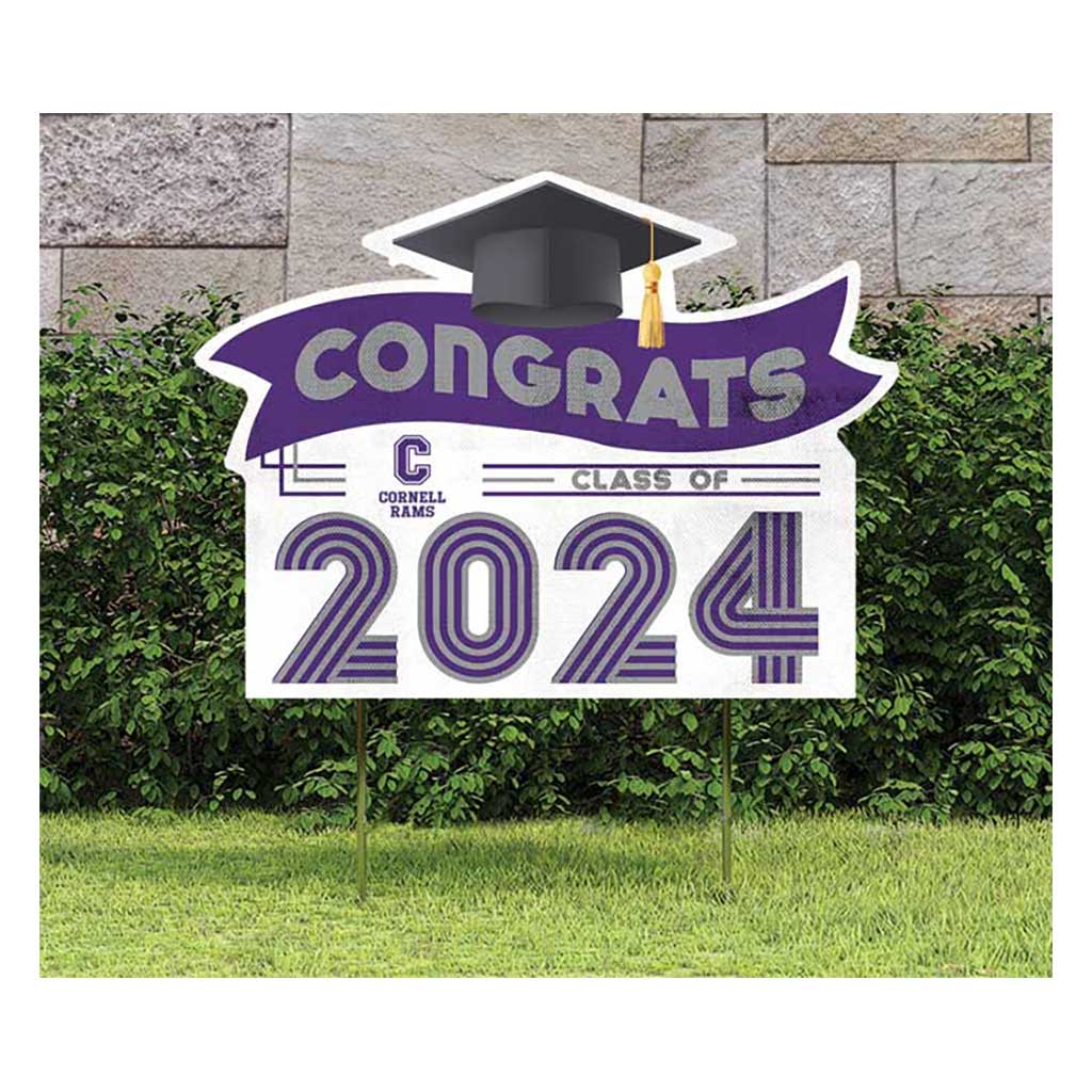 18x24 Congrats Graduation Lawn Sign Cornell College Rams
