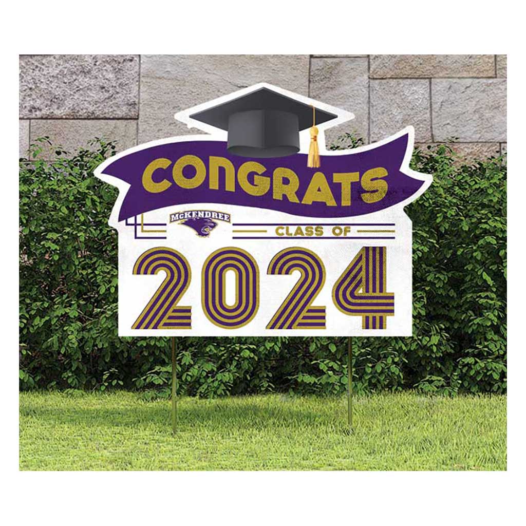 18x24 Congrats Graduation Lawn Sign McKendree University Bearcats