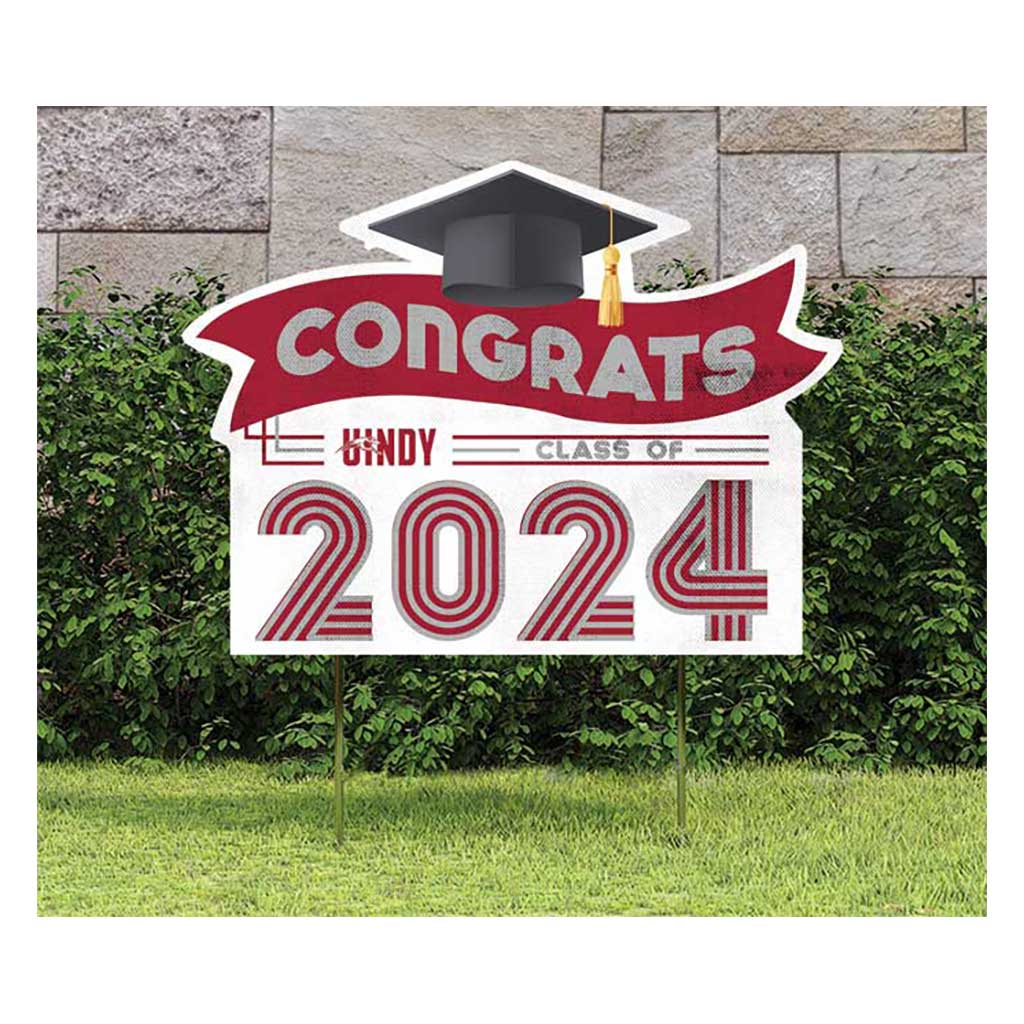 18x24 Congrats Graduation Lawn Sign University of Indianapolis Greyhounds