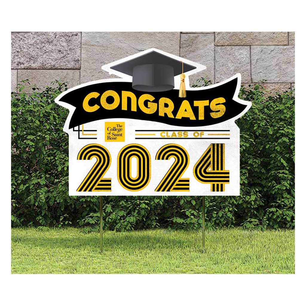 18x24 Congrats Graduation Lawn Sign The College of Saint Rose Golden Knights