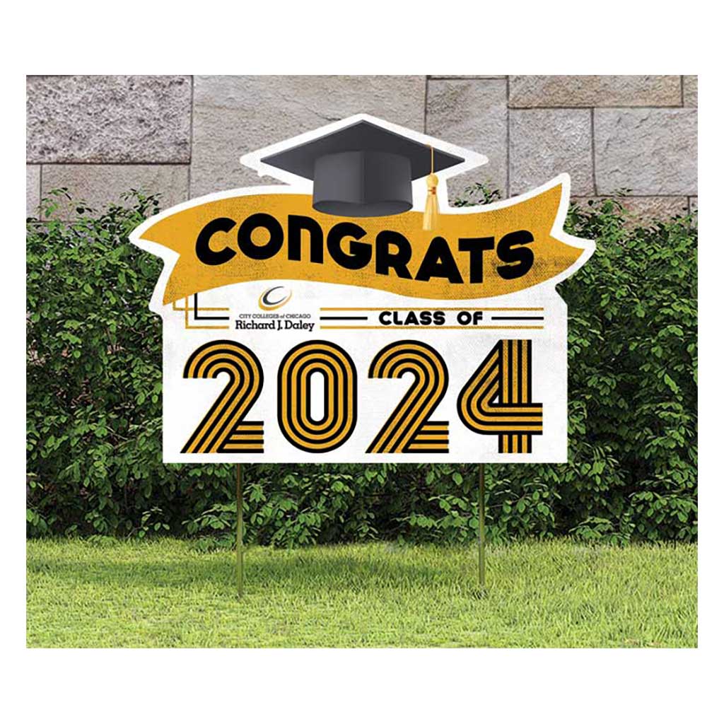 18x24 Congrats Graduation Lawn Sign Richard J Daley College Bulldogs
