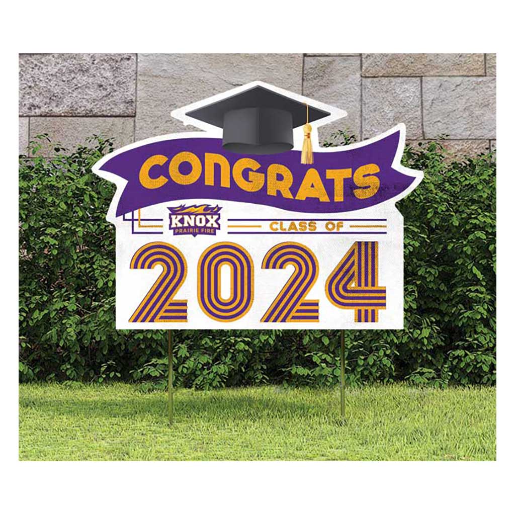 18x24 Congrats Graduation Lawn Sign Knox College Prairie Fire