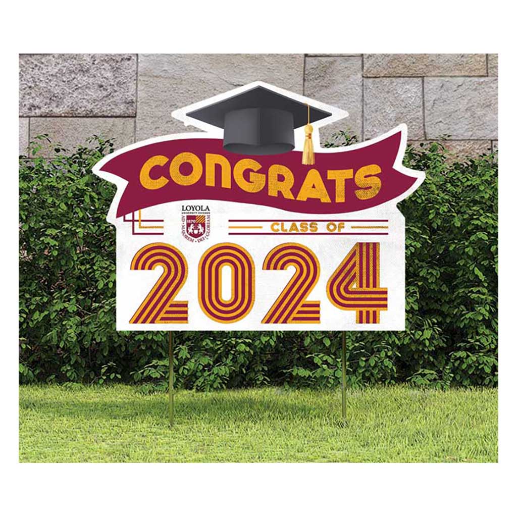 18x24 Congrats Graduation Lawn Sign Loyola Chicago Ramblers