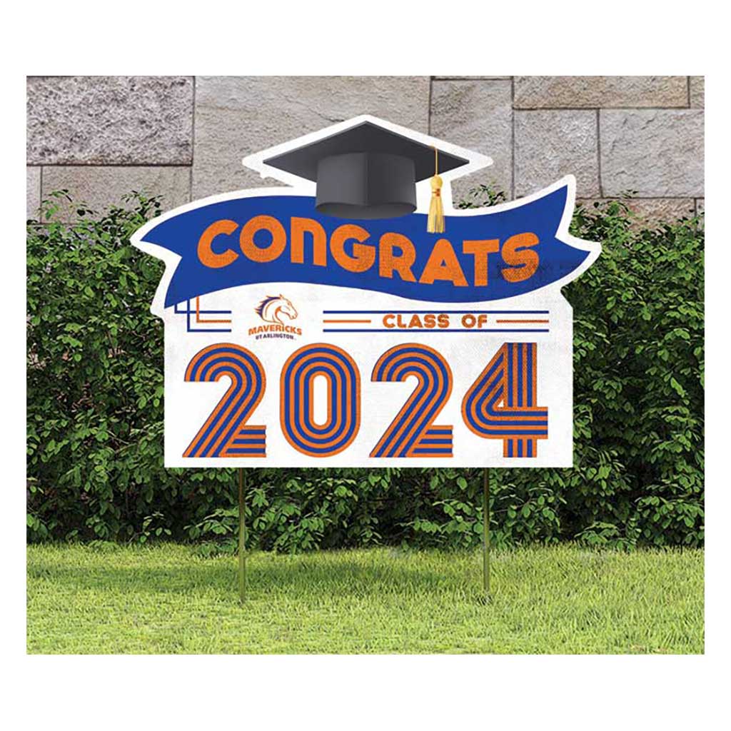 18x24 Congrats Graduation Lawn Sign Texas at Arlington Mavericks