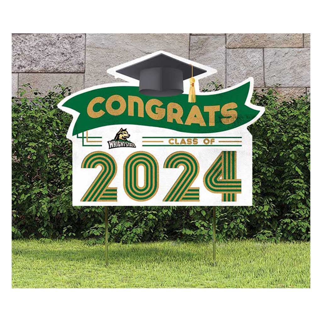 18x24 Congrats Graduation Lawn Sign Wright State University Raiders