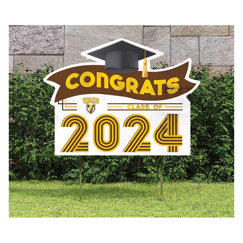 18x24 Congrats Graduation Lawn Sign Valparaiso University Beacons