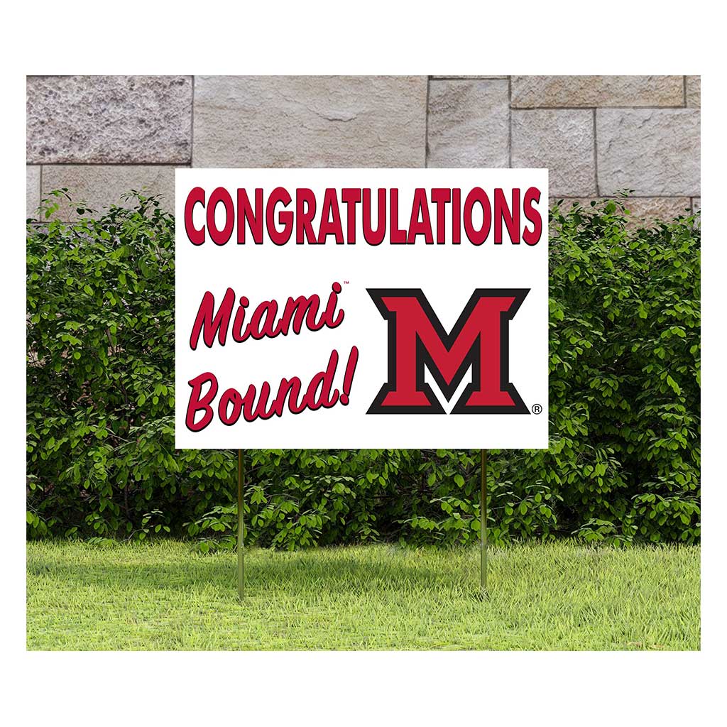 18x24 Lawn Sign Congratulations Graduate Miami of Ohio