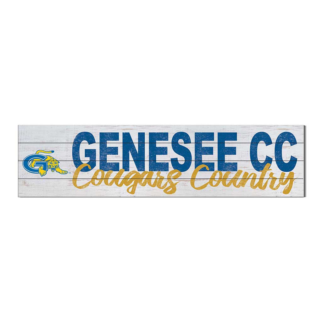 40x10 Sign With Logo Genessee Community College Cougars