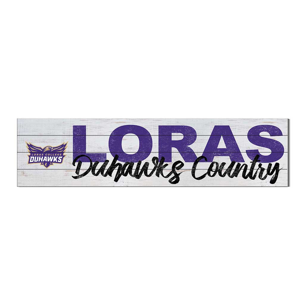 40x10 Sign With Logo Loras College Duhawks