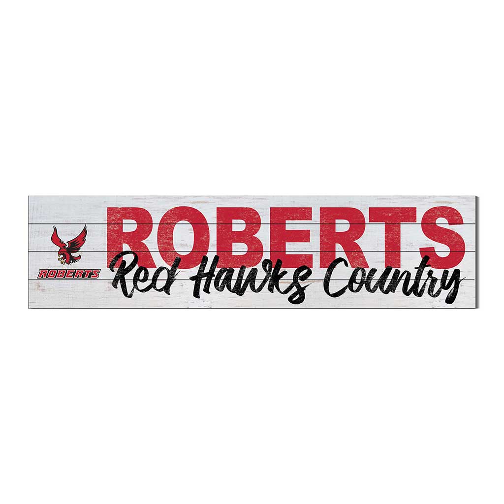 40x10 Sign With Logo Roberts Wesleyan Redhawks