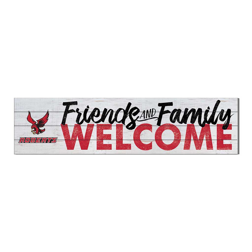 40x10 Sign Friends Family Welcome Roberts Wesleyan Redhawks