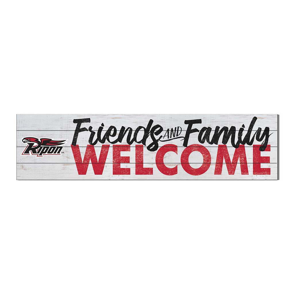 40x10 Sign Friends Family Welcome Ripon College Hawks