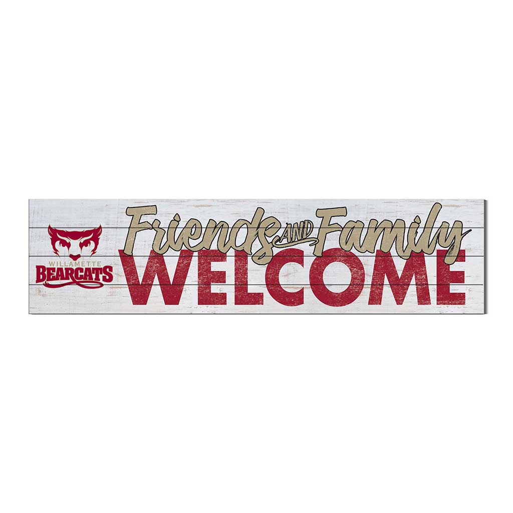 40x10 Sign Friends Family Welcome Willamette Bearcats