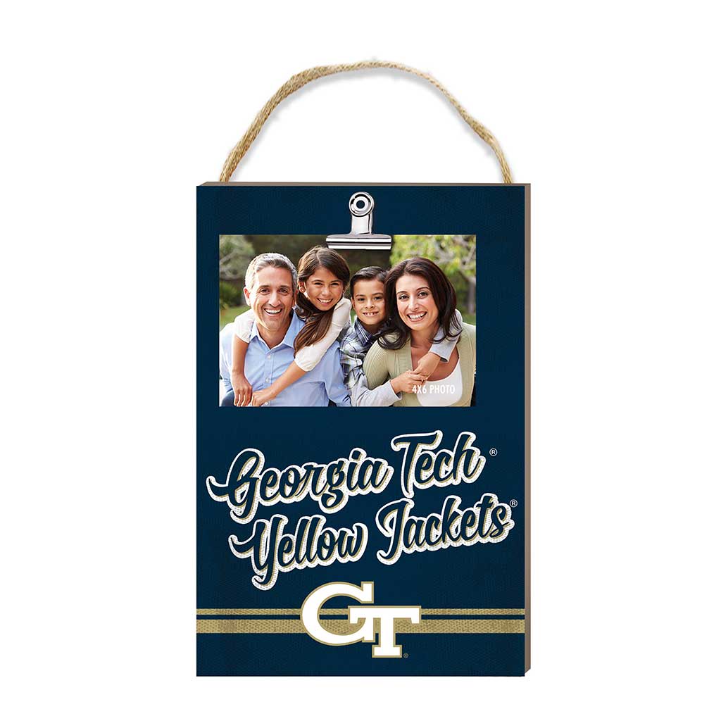 Hanging Clip-It Photo Colored Logo Georgia Tech Yellow Jackets
