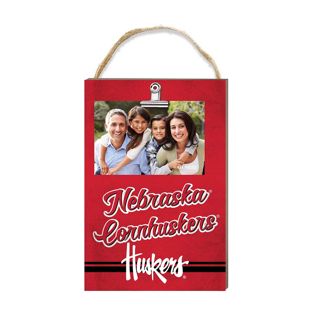 Hanging Clip-It Photo Colored Logo Nebraska Cornhuskers