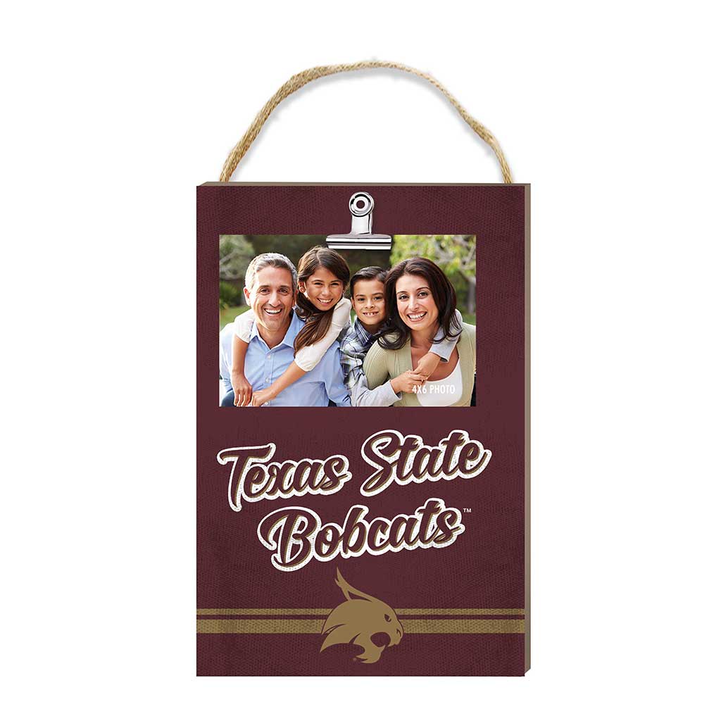 Hanging Clip-It Photo Colored Logo Texas State Bobcats
