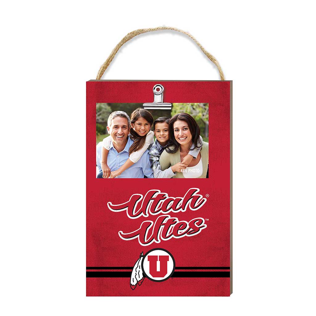 Hanging Clip-It Photo Colored Logo Utah Running Utes