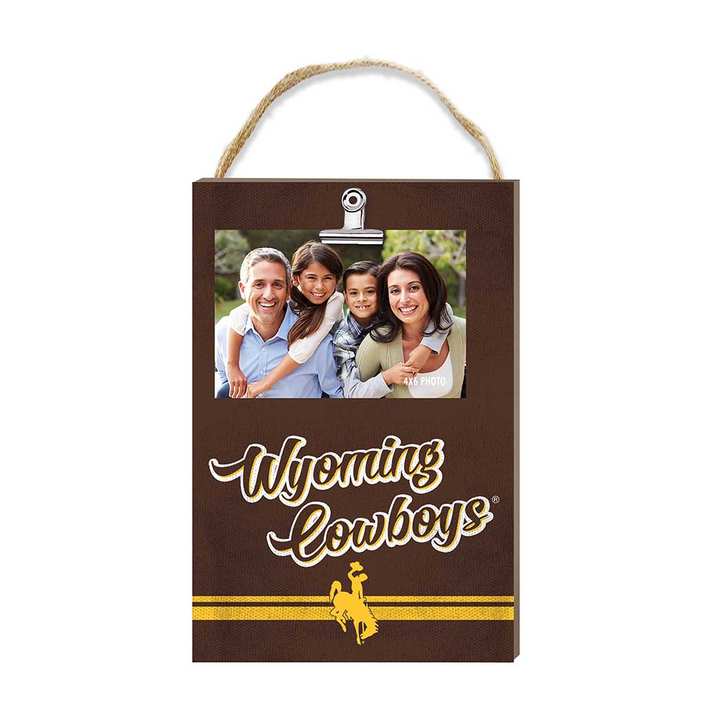 Hanging Clip-It Photo Colored Logo Wyoming Cowboys