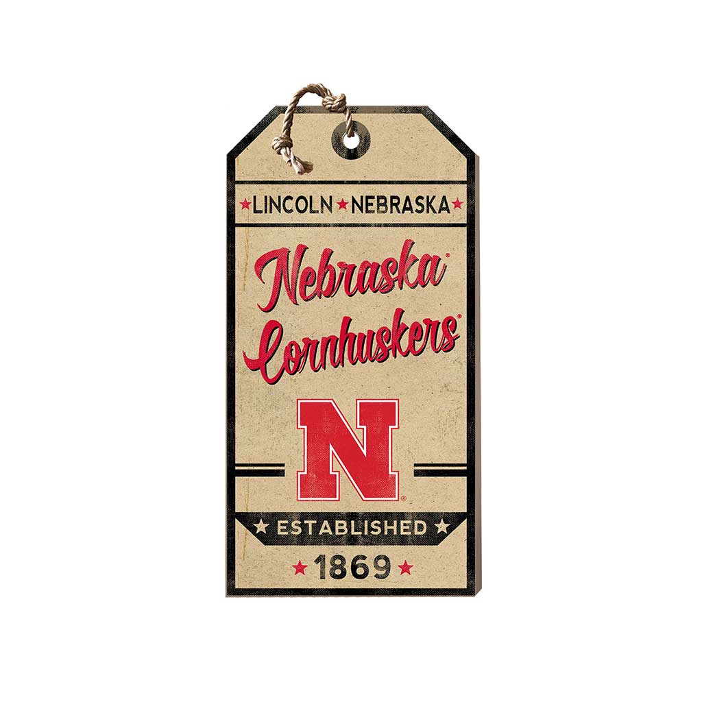 Small Hanging Tag Vintage Team Spirit Nebraska Cornhuskers