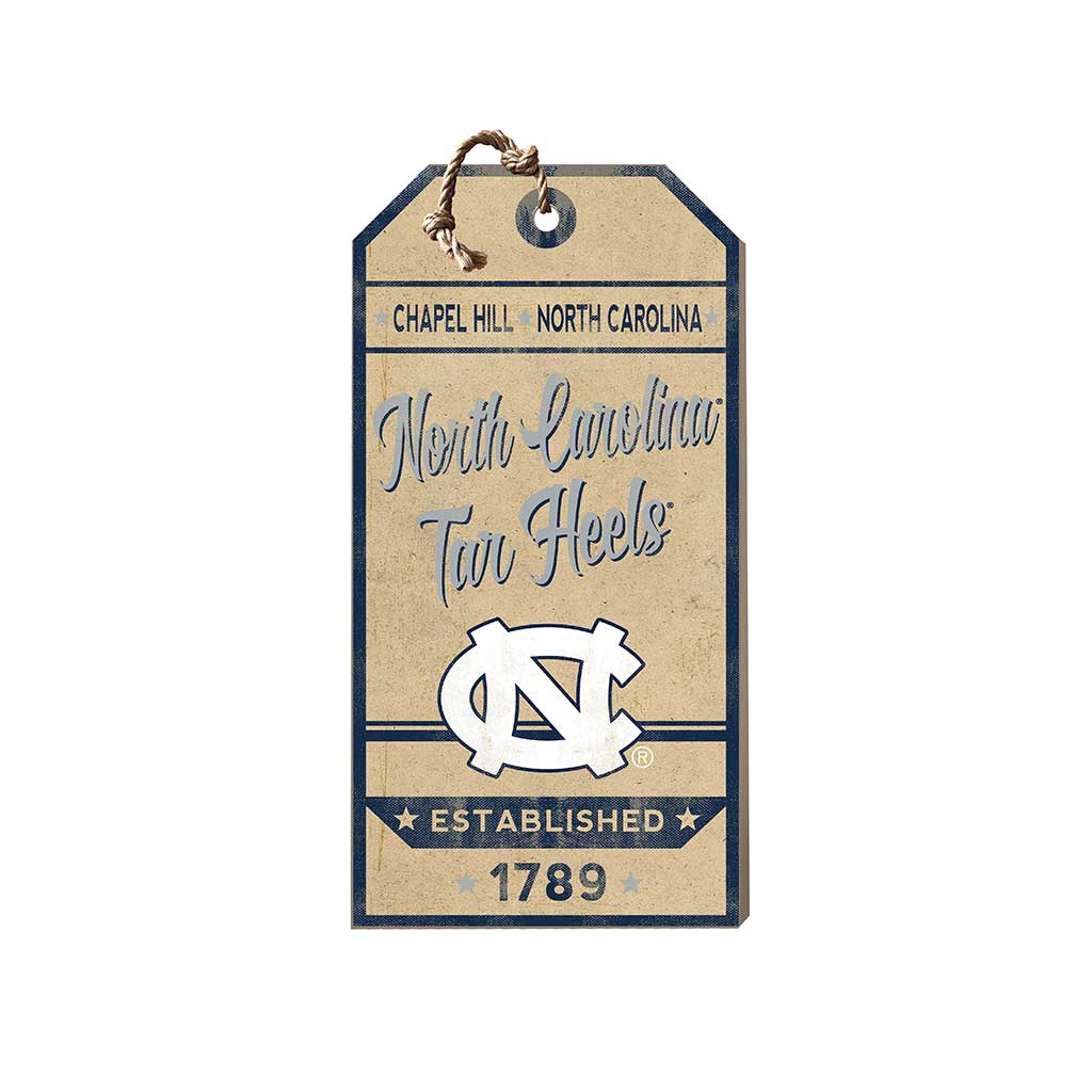 Small Hanging Tag Vintage Team Spirit North Carolina (Chapel Hill) Tar Heels