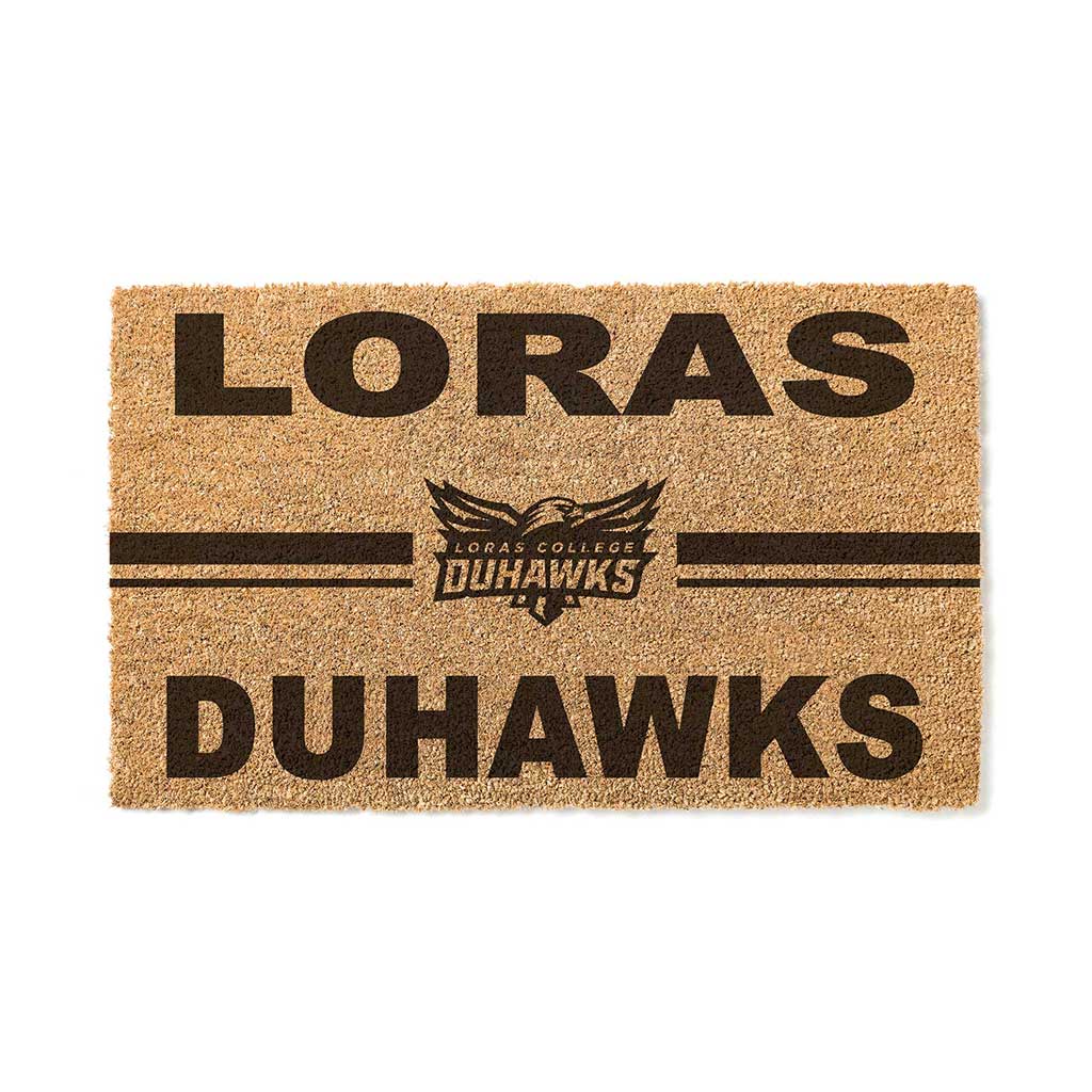 Team Coir Doormat Team Logo Loras College Duhawks