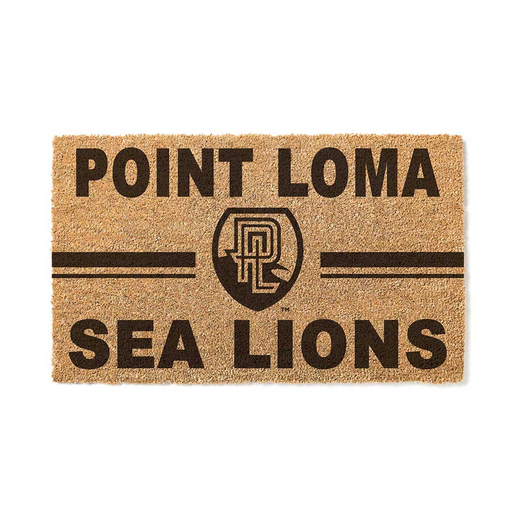 Team Coir Doormat Team Logo Point Loma Zarene University Sea Lions