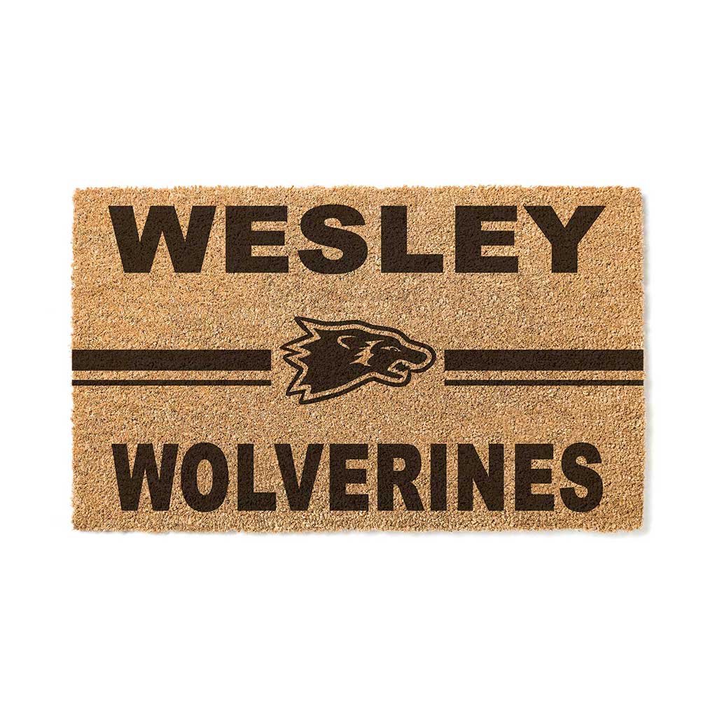 Team Coir Doormat Team Logo Wesley College Wolverines