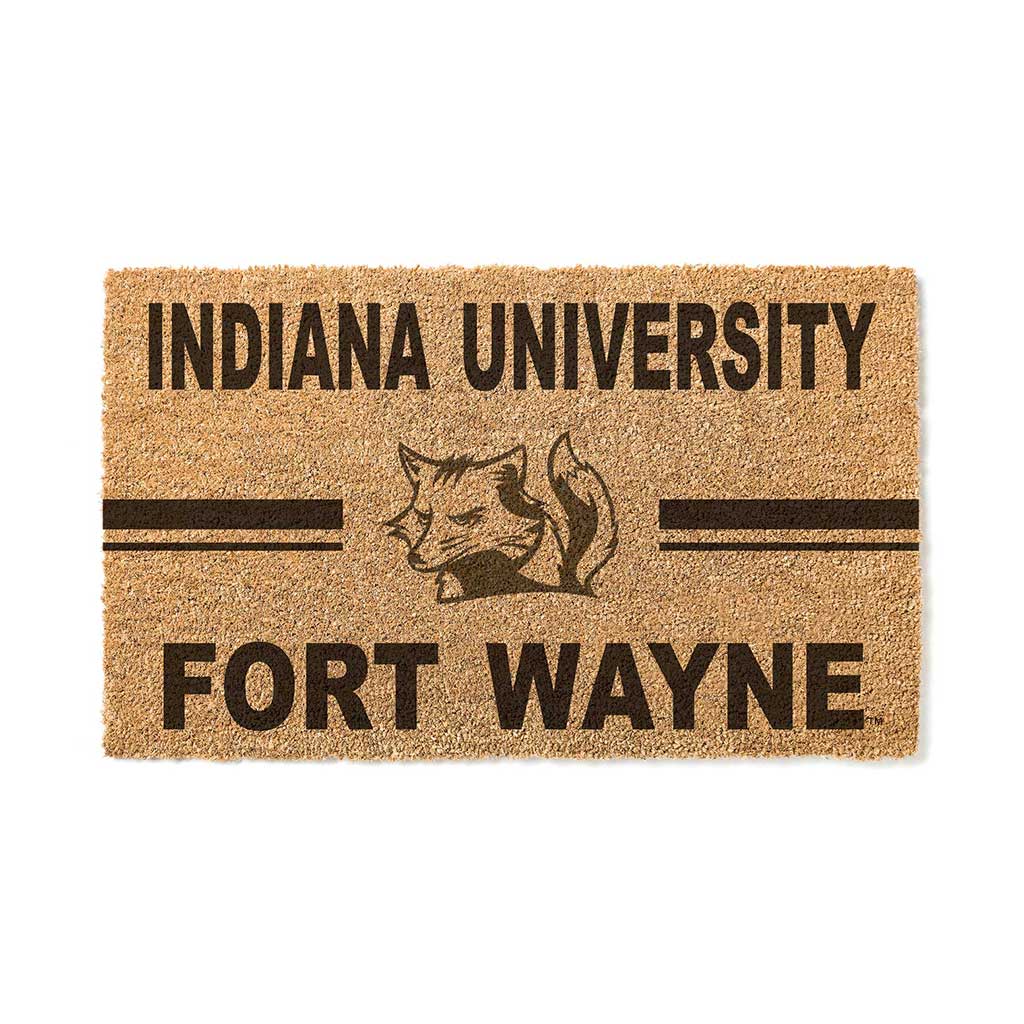Team Coir Doormat Team Logo Indiana University Fort Wayne Red Foxes