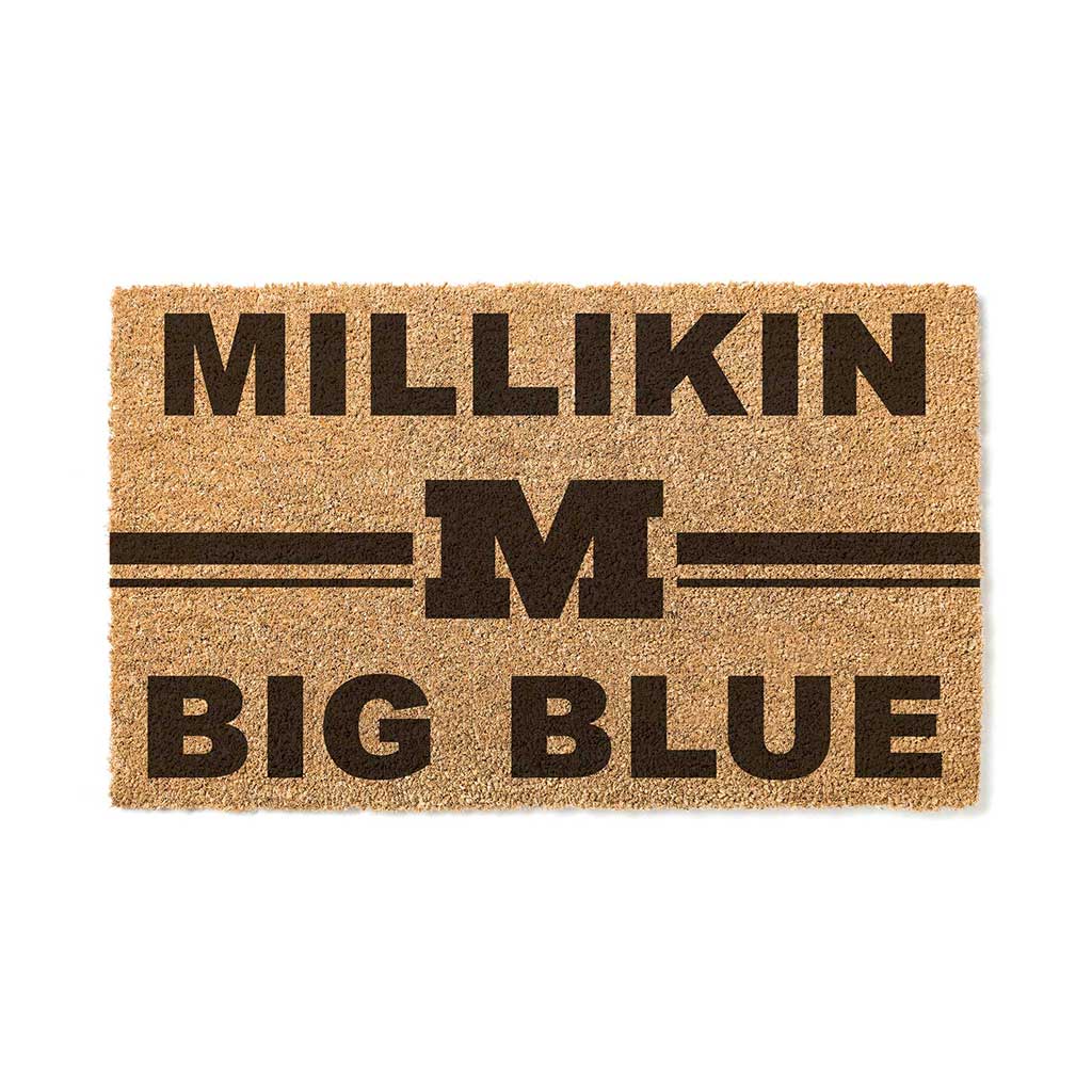 Team Coir Doormat Team Logo Millikin University Big Blue