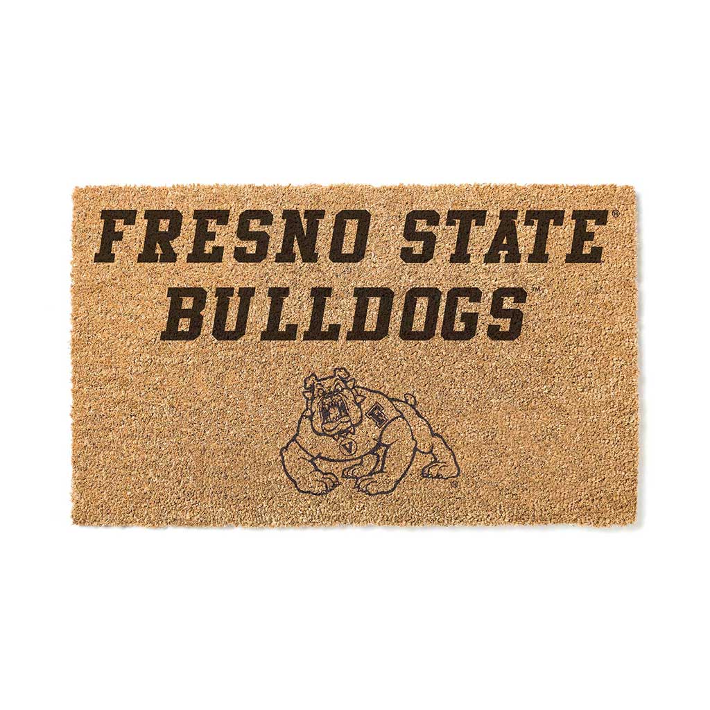 Team Coir Doormat Team Logo Fresno State Bulldogs
