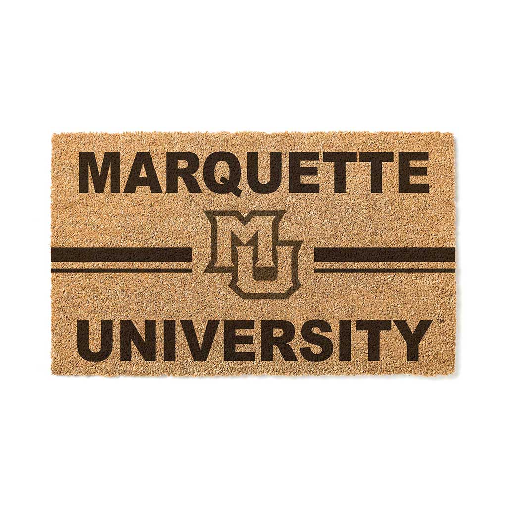 Team Coir Doormat Team Logo Marquette Golden Eagles Verbiage