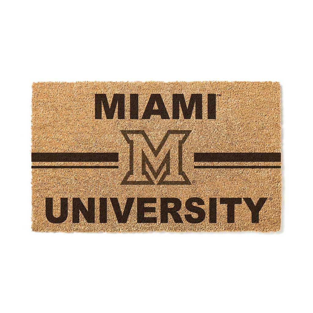 Team Coir Doormat Team Logo Miami of Ohio Redhawks Verbiage
