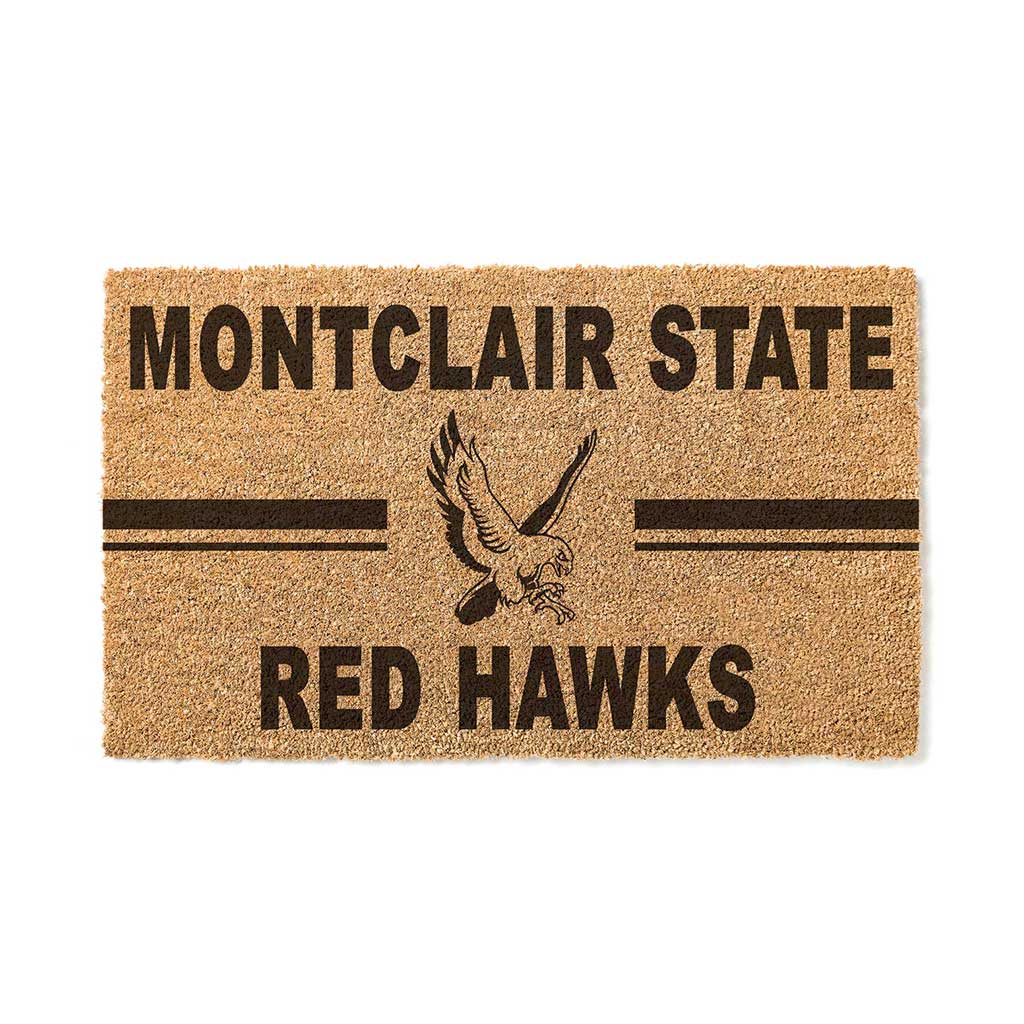 Team Coir Doormat Team Logo Montclair State Red Hawks
