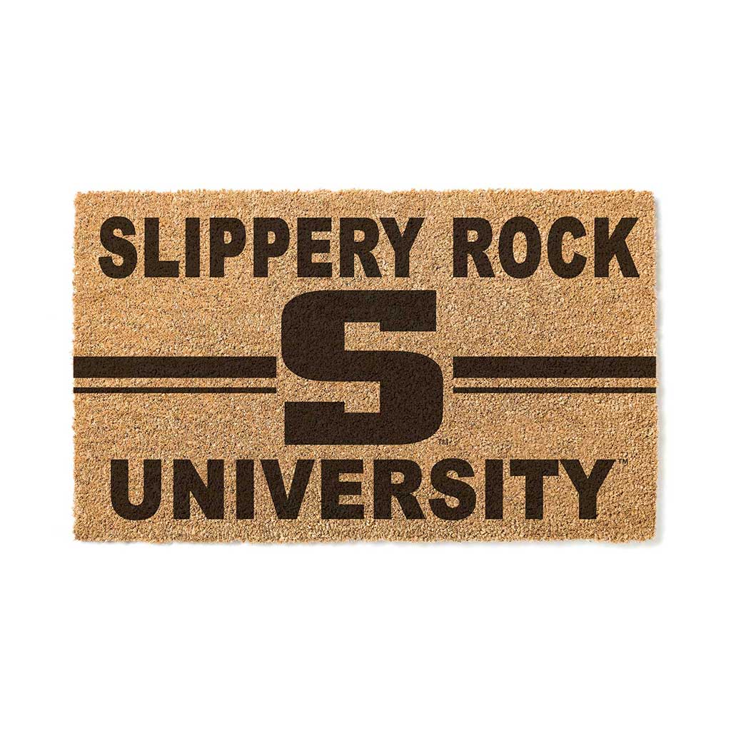 Team Coir Doormat Team Logo Slippery Rock The Rock