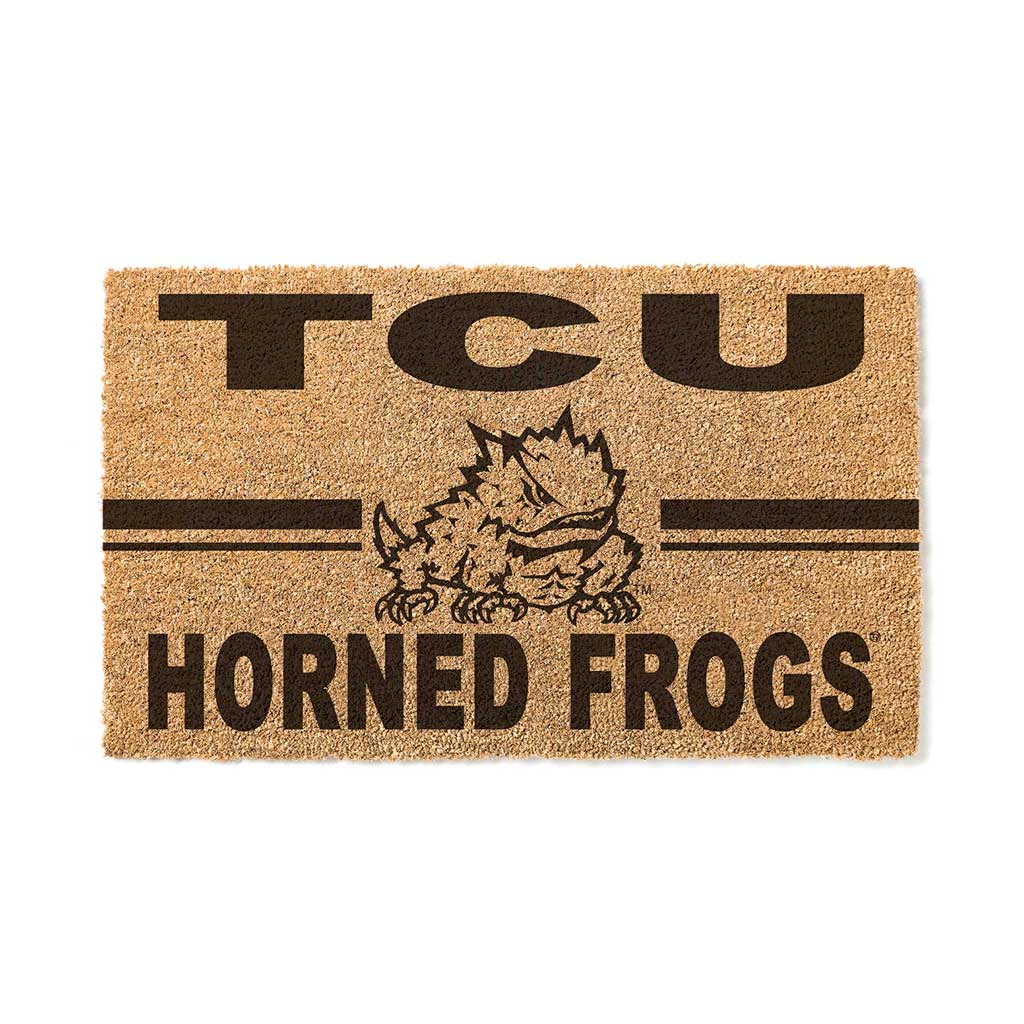 Team Coir Doormat Team Logo Texas Christian Horned Frogs