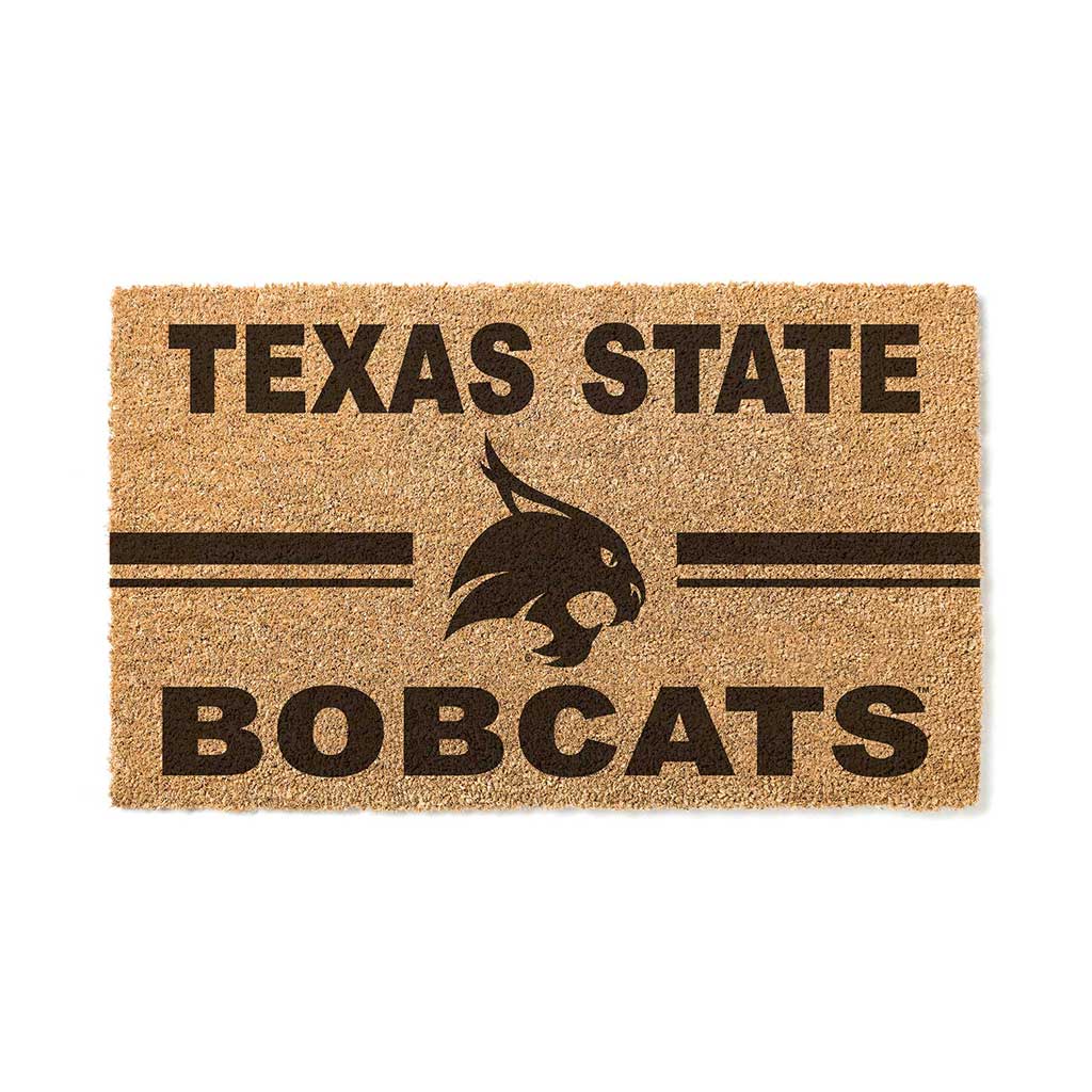Team Coir Doormat Team Logo Texas State Bobcats