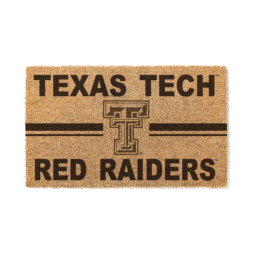 Team Coir Doormat Team Logo Texas Tech Red Raiders