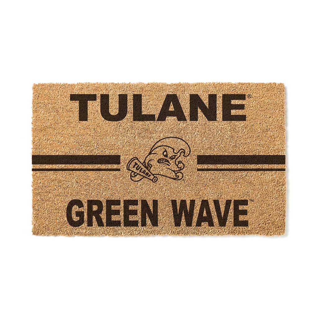 Team Coir Doormat Team Logo Tulane Green Wave