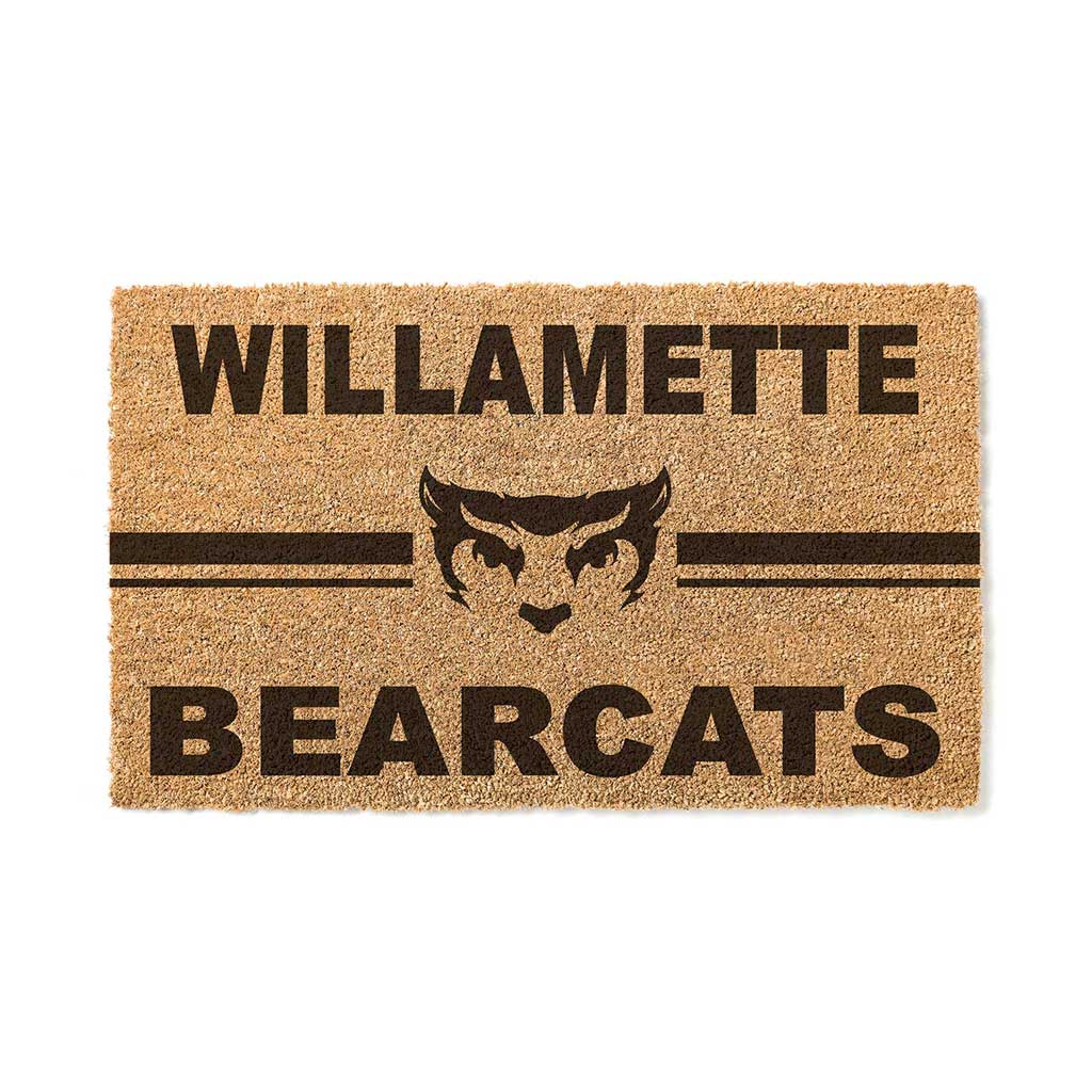 Team Coir Doormat Team Logo Willamette Bearcats