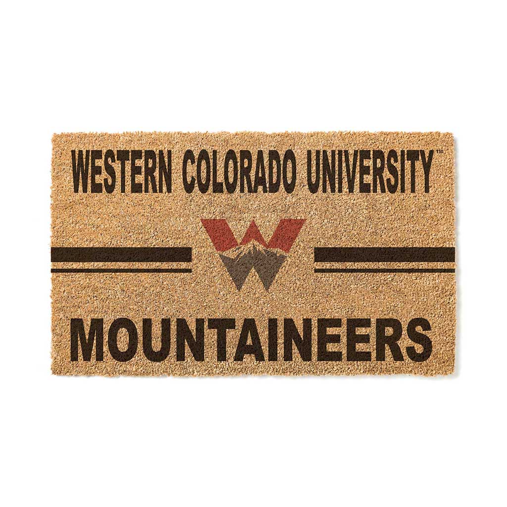 Team Coir Doormat Team Logo Western State Colorado University Mountaineers