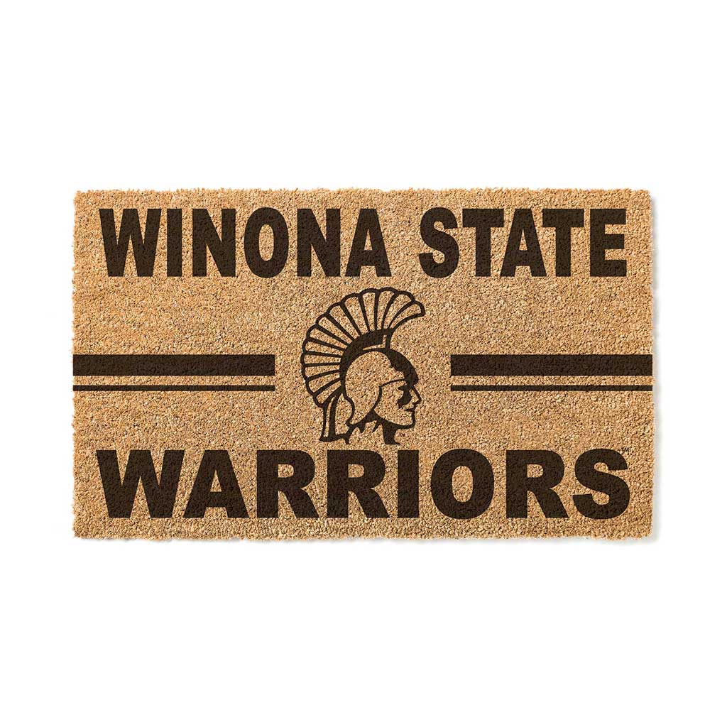 Team Coir Doormat Team Logo Winona State University Warriors