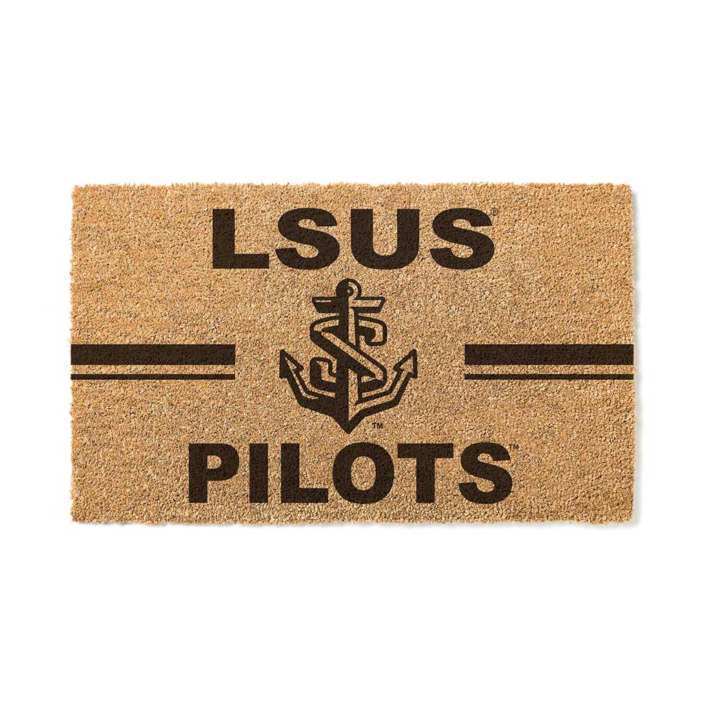 Team Coir Doormat Team Logo Louisiana State University at Shreveport Pilots